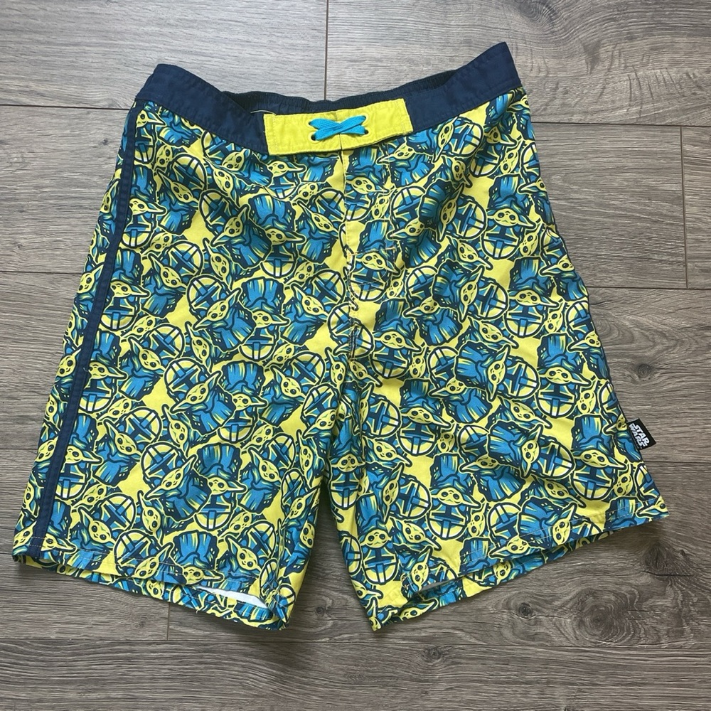 Baby yoda swim trunks